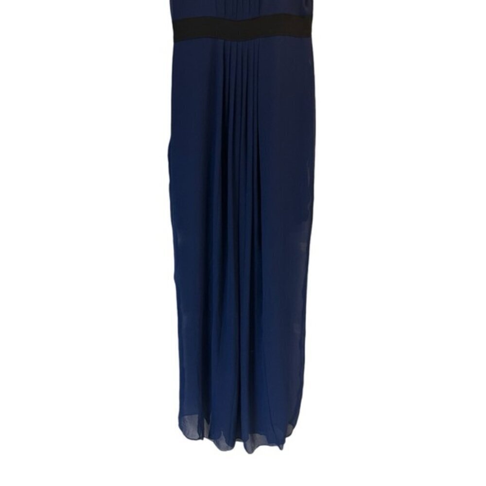 Kirna Zabete | Navy & Black Detail Maxi Dress Size 2 - Picture 9 of 11